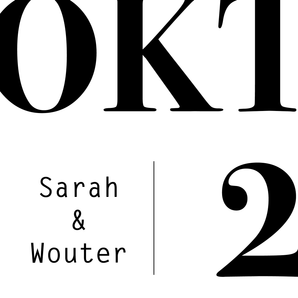 UItnodiging trouwfeest Sarah & Wouter